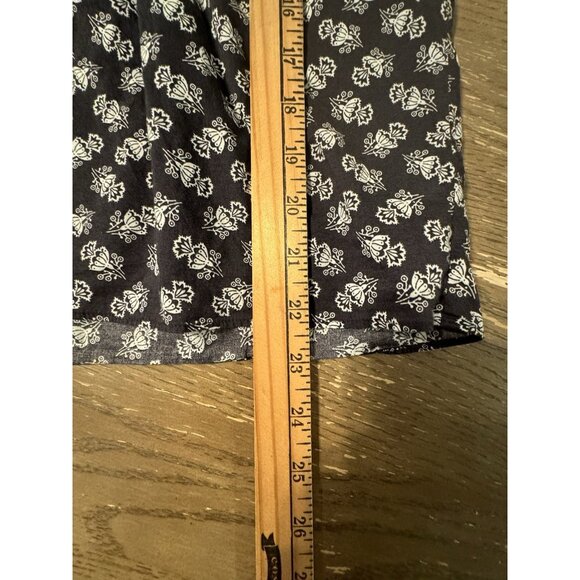 Madewell XS Flutter Sleeve Floral Smocked Top V neck fairy cottage Short Sleeve - Picture 2 of 9